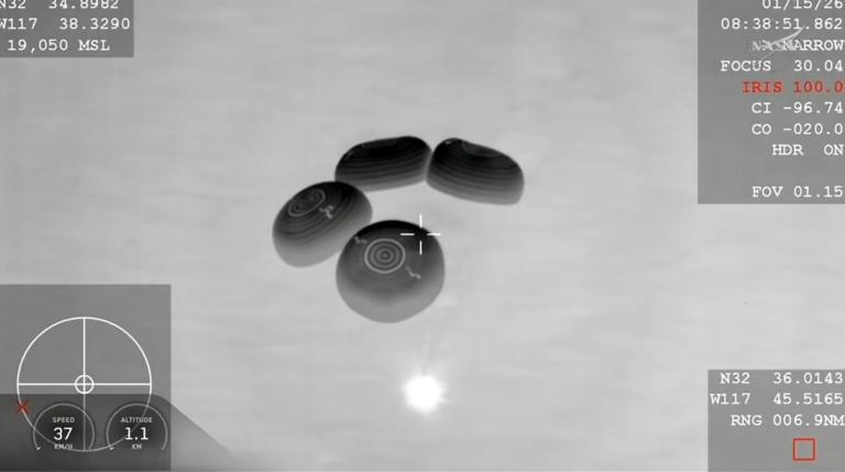 Retour sur Terre de l'équipage de la Station spatiale internationale