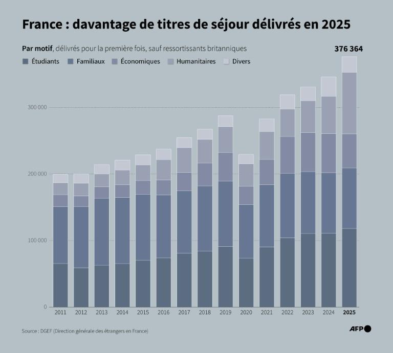 Immigration: plus de titres de séjour et moins de régularisations en France en 2025