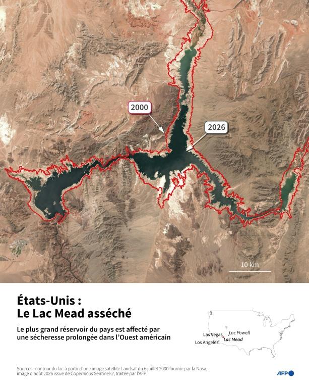 Aux Etats-Unis, le lac Mead, miroir américain du changement climatique