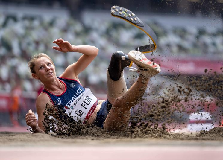 Marie Amelie Le Fur lors de l'épreuve de saut en longueur