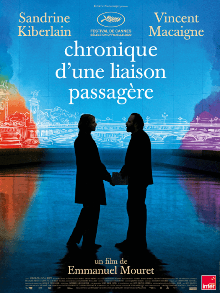 Affiche du film "Chronique d’une liaison passagère" d’Emmanuel Mouret, projeté à l’Institut Français d’Izmir en février 2025.