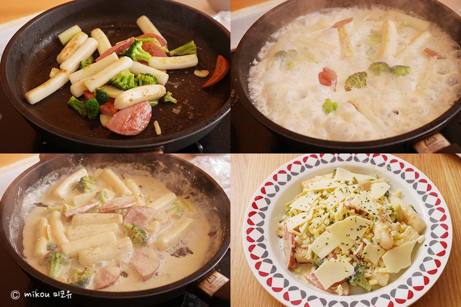 carbonara tteokbokki recette coréenne