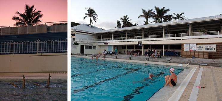 Entrainement de natation synchronisé à la piscine du Ouen Toro à Nouméa en Nouvelle-Calédonie