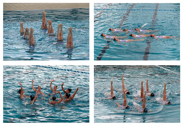 Compétition de natation synchronisé à la piscine du Ouen Toro à Nouméa en Nouvelle-Calédonie
