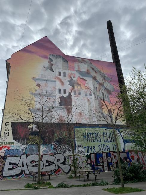 mural immeuble détruit Copenhague balade Agnès Varda