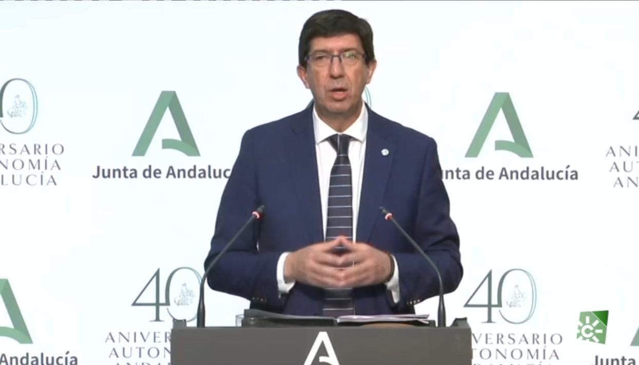 Juan Marin Confinamiento deux temps sortie Junta de Andalucia Andalousie