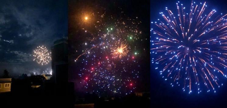Le feu d'artifice du 14 juillet 2022 à Pondichéry