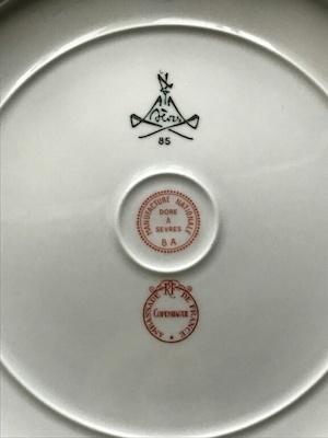 service porcelaine Sèvres Ambassade France Danemark