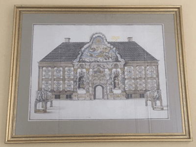 décors façade palais naissance héritier couronne 18ème siècle