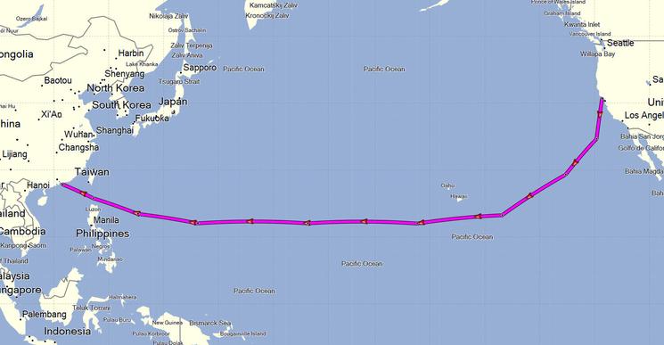 Traversee San Francisco Hong Kong Rame