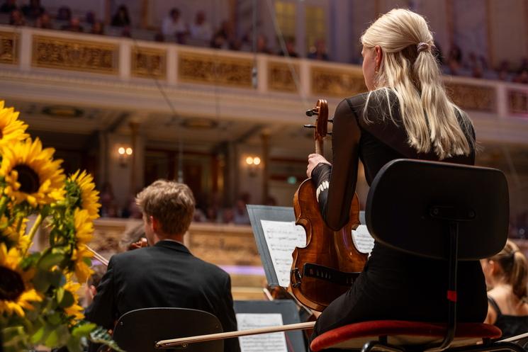 Une violoniste lors du Young Euro Classic Festival