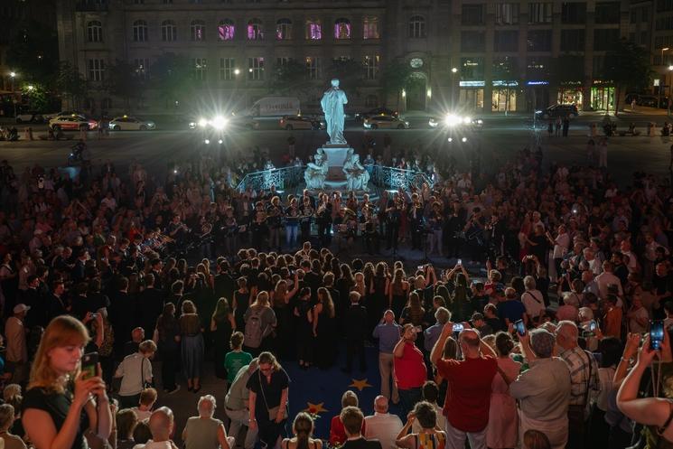 Concert en plein air devant le Konzerthaus