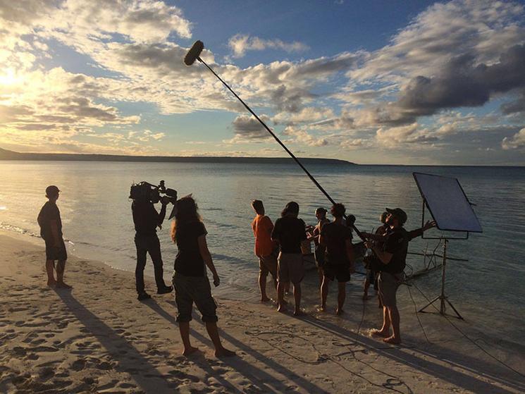 Photo du tournage de l'arbre et la pirogue en Nouvelle-Calédonie
