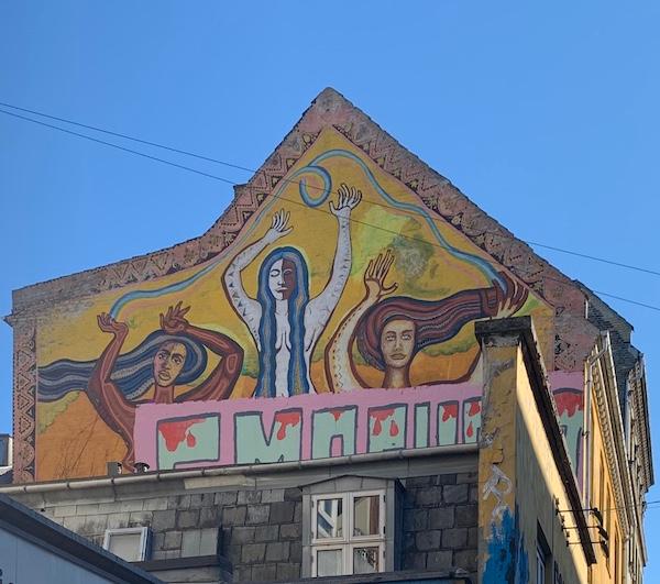 mural sirènes politiques Copenhague balade Agnès Varda