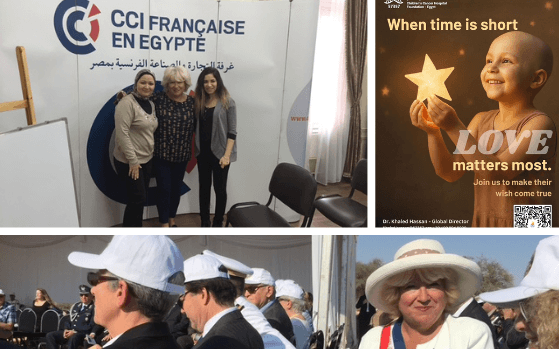 Régine Prato en action partout en Egypte