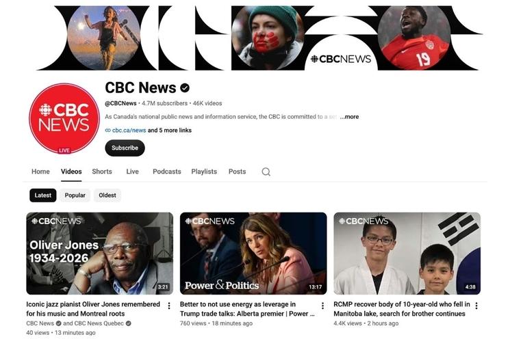 La chaîne YouTube de CBC News (en anglais).