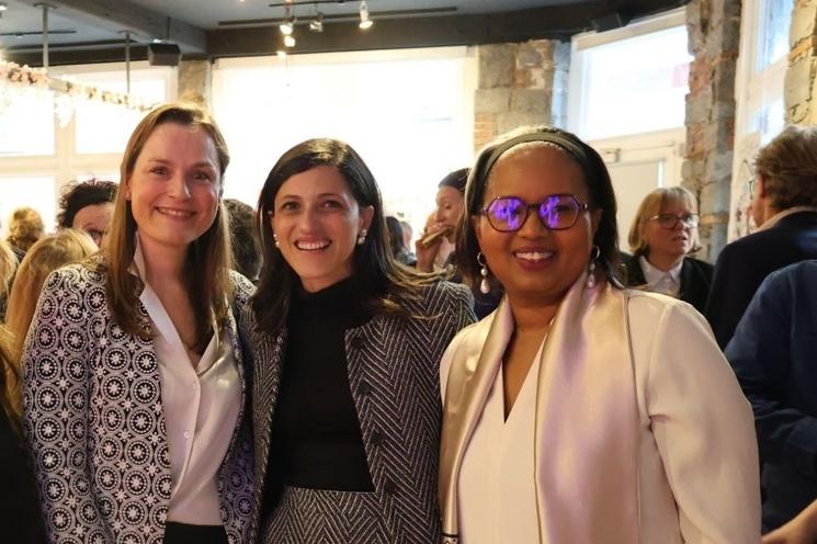 Zarah Khamil, représentante de l’Organisation internationale de la Francophonie (OIF) pour les Amériques, ainsi qu’avec Cécile Martin-Phipps, directrice de l’Institut de la Francophonie pour le développement durable (IFDD).