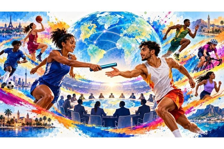 Le passage de témoin symbolise une francophonie sportive fondée sur les échanges, la coopération internationale et une stratégie d’influence partagée.