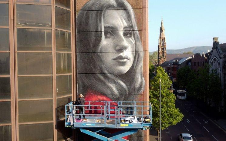 4.Broken Promises (in progress) par Zabou, Belfast Northern Ireland, 2024