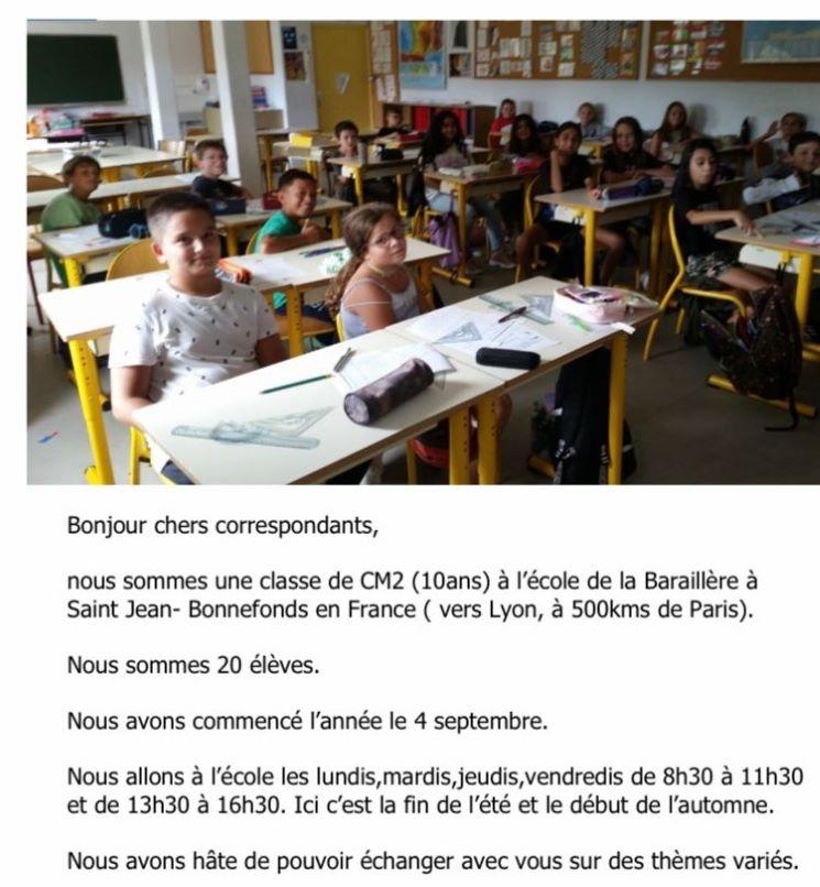 Les élèves se présentent