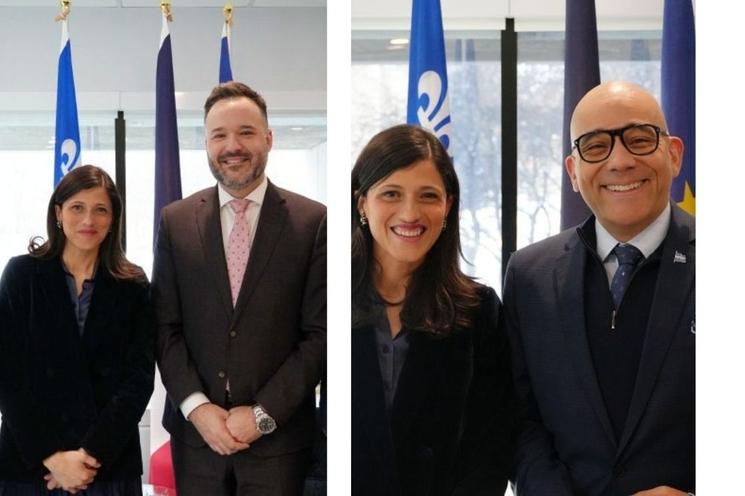 Avec les ministre Lacombe et Skeete