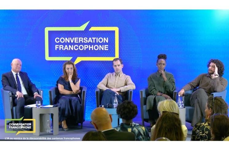 Mme Mona LAROUSSI, Directrice de l’Institut de la Francophonie pour l’éducation et la formation ; M. Steven TALLEC, Co-fondateur d’Arvester ; Mme Carole KAREMERA, Artiste et entrepreneure culturelle ; M. Martin BOUJOL, Influenceur littéraire.