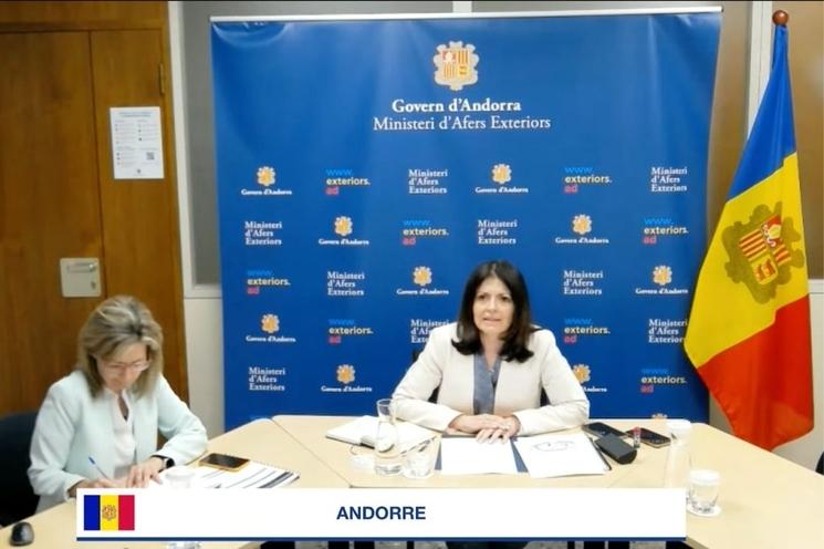 Représentante de la principauté d'Andorre en visioconférence