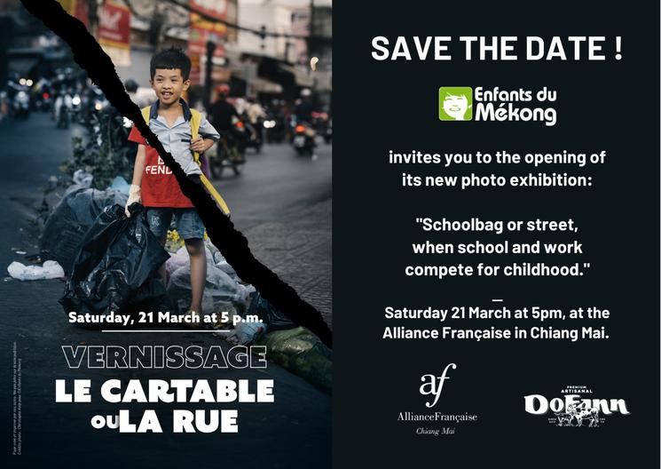 Affiche le cartable ou la rue Chiang Mai