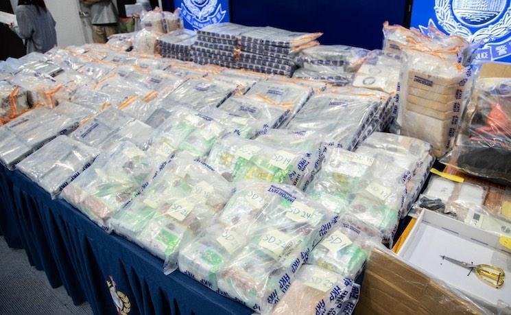 700 kilos de cocaines saisies par la police de Hong Kong