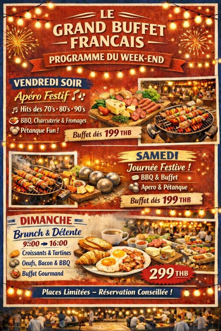 Les week-ends du Grand Buffet Français de Chiang Mai