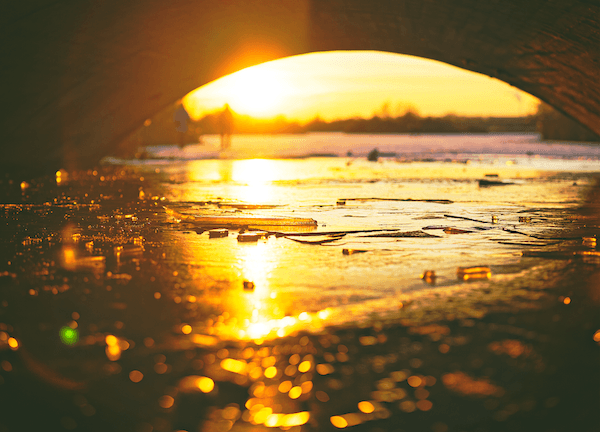 soleil coucher hiver Danemark