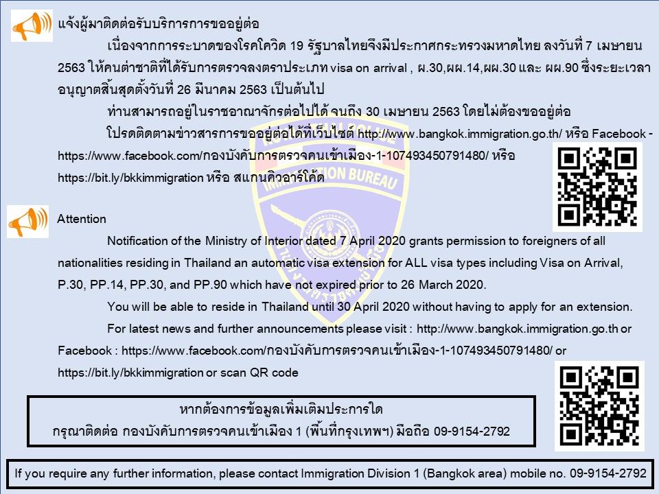 Immigration-Thailande-Notification-Covid-19