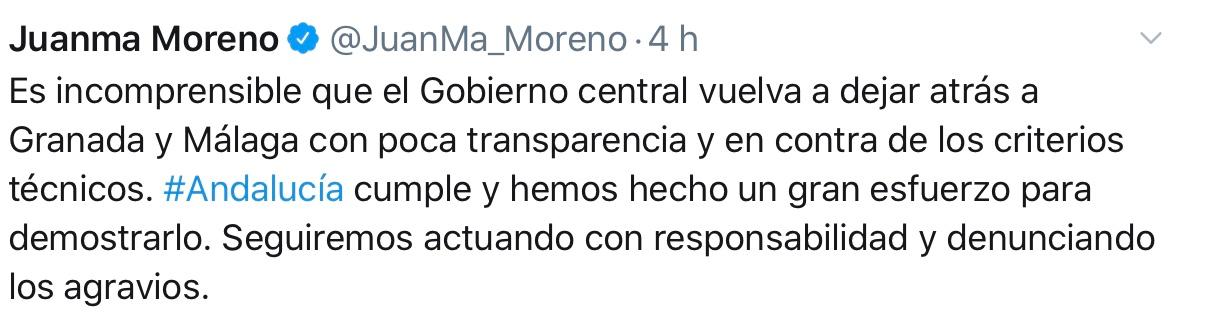 Junta Andalucia Phase 2 Granada Malaga COVID-19