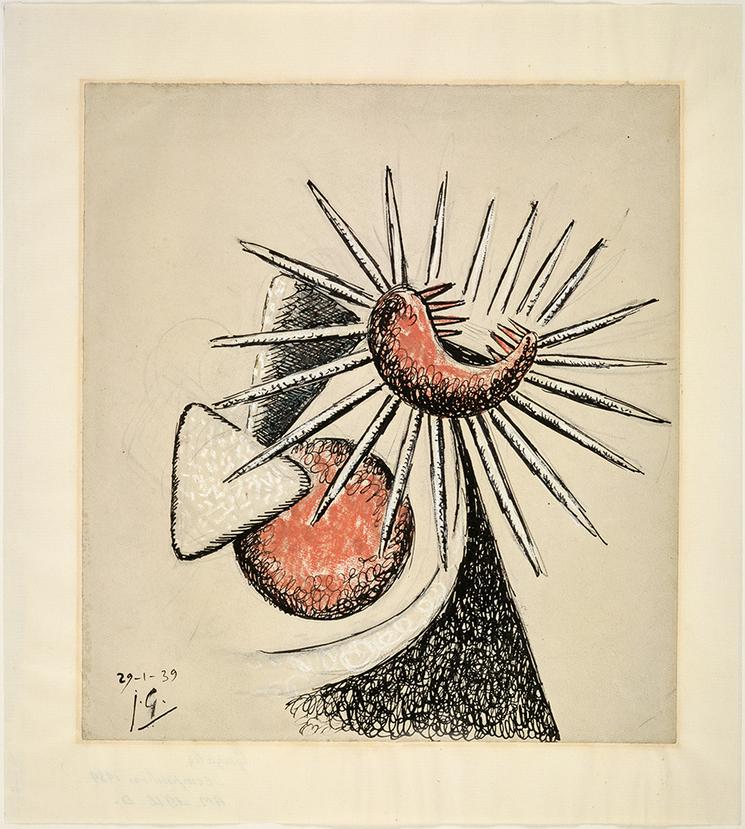 COMPOSITION. TÊTE FANTASTIQUE (COMPOSICIÓN. CABEZA FANTÁSTICA) © JULIO GONZÁLEZ, VEGAP, Centre Pompidou MÁLAGA, 2021.