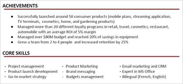 faire son CV Etats-Unis emploi