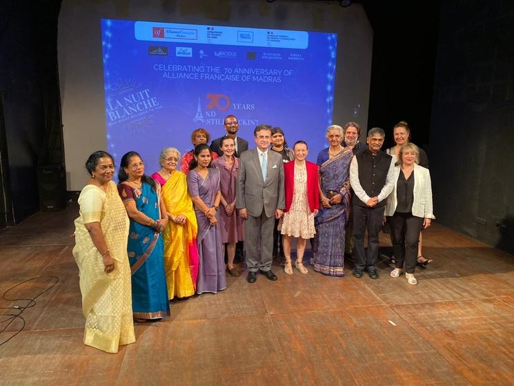Cérémonie d'inauguration de la Nuit Blanche à l'Alliance Française. Photo : Fabienne
