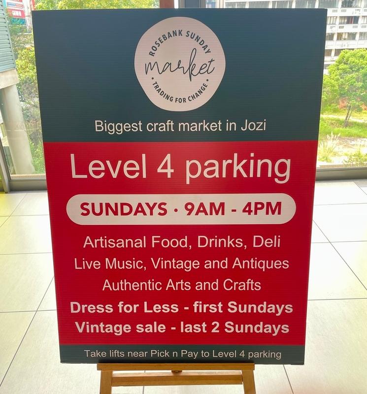 Affiche marché Rosebank du Dimanche Johannesburg Afrique du Sud