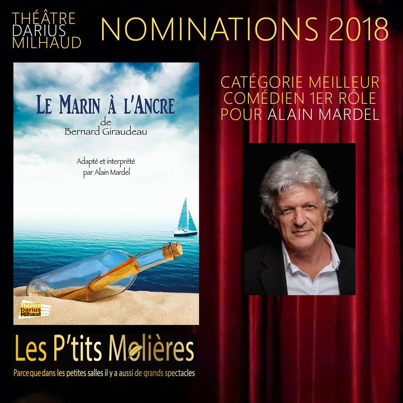 Alain Mardel nominé aux P'tits Molières