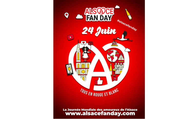 Affiche de l'Alsace Fan Day, réalisée par l'Union Internationale des Alsaciens