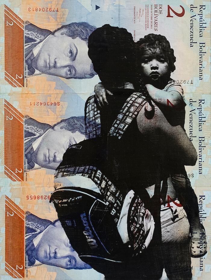 Andreina y su hija dans l'expo Caminantes