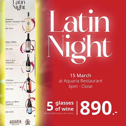 Soiree vins et musique latine au restaurant Aquaria de Chiang Mai