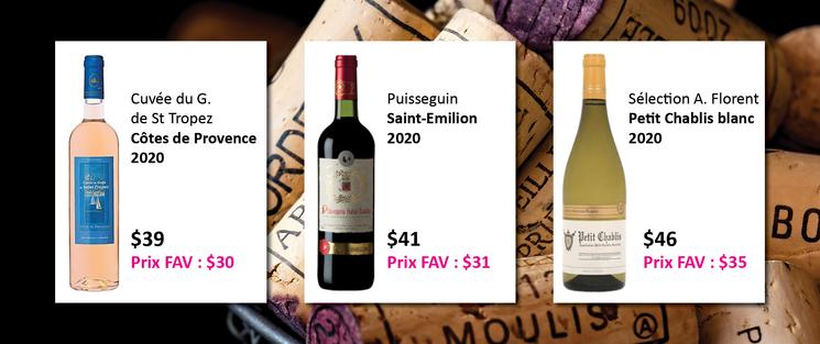 Rosé, rouge et blanc les plus vendus