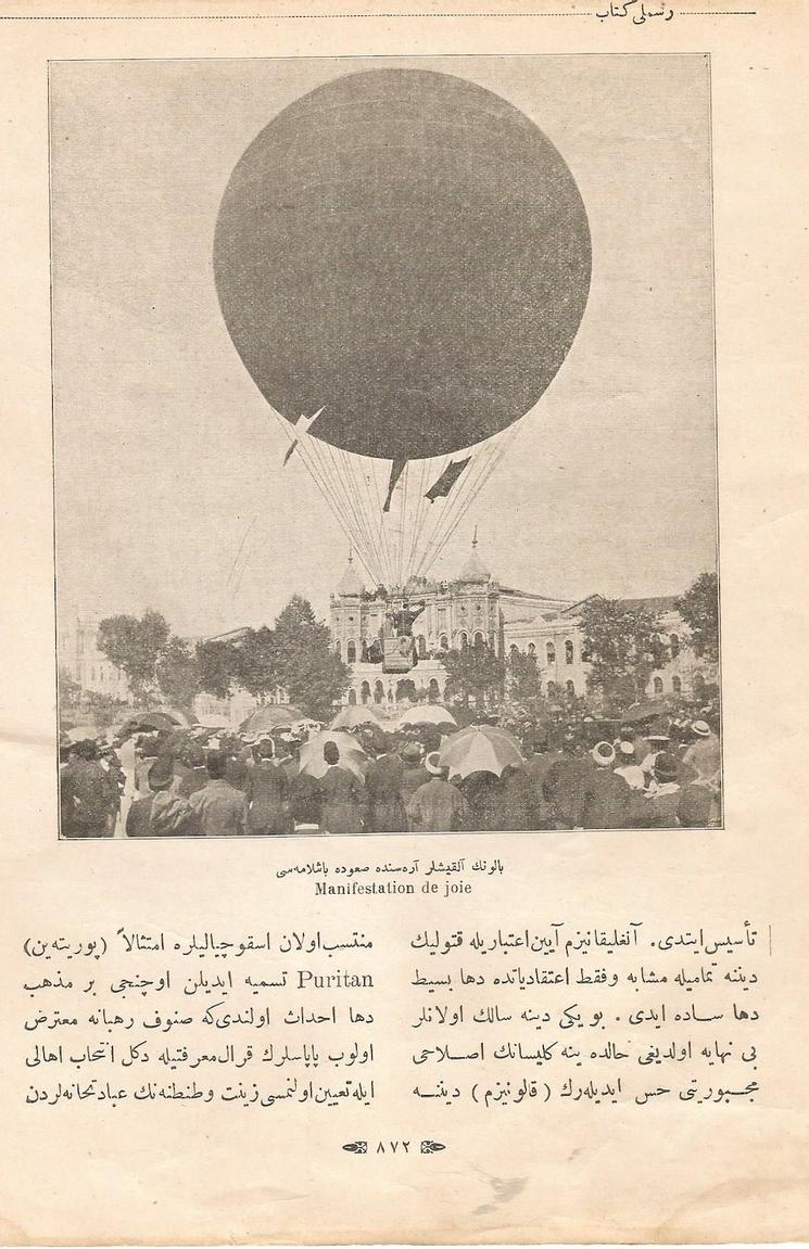 Atterissage de Louis Blériot devant la caserne de Taksim