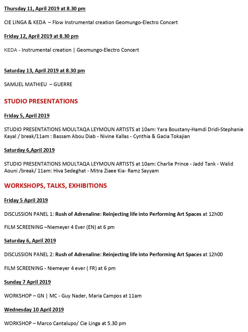 BIPOD programme 2019