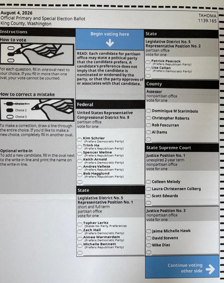 bulletin de vote 2026