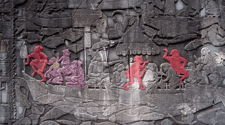 Bas relief Bayon Temple