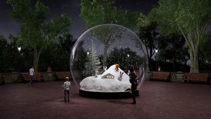 Boule de noel a madrid