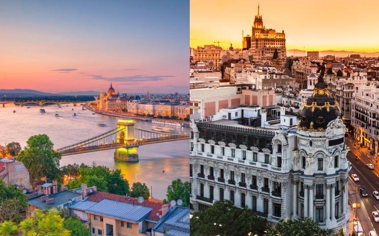 Budapest et Madrid