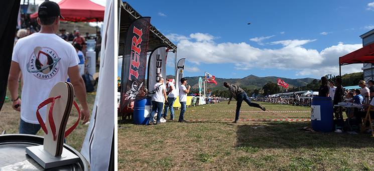 Claquette Cup ou lancée de claquettes à la Foire de Bourail