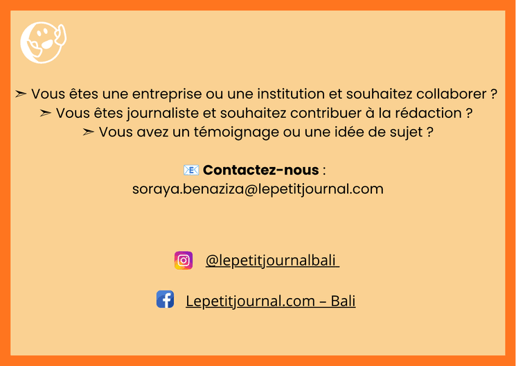 un encart avec du texte et un fond orange